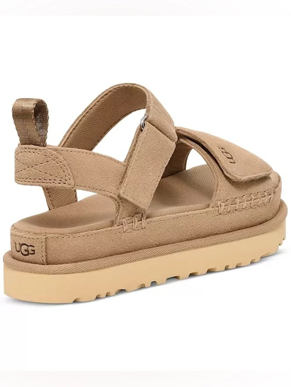 UGG Women's Goldenstar Flat Platform Lug-Sole Sandal in Sand - Picture 6 of 15